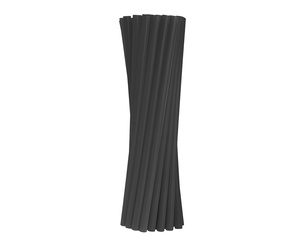 Reusable straws, black jumbo, 9mm, 240mm, 250pcs
