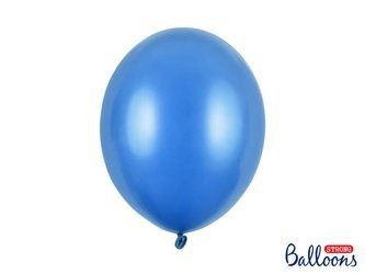 Strong Ballons, Blau, Metallic Cornflower Blue, 30cm, 100 Stk.