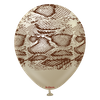 Mirror White GoldSafari Snake Latexballons, Schlange, 30 cm, 25 Stk.