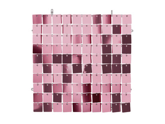 Paillettenplatte, Quadrate, Hellrosa, 30x30 cm, 1 St.