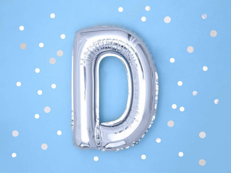 Foil balloon letter I, 35cm, silver