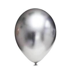 Chrome Latexballons silber, 30cm, 50 Stück.