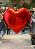 Foil balloon red heart, 63 inches, 160cm