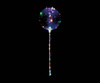 Luminous Bobo Balloon 45cm LED on a stick, transparent stick 70cm, 1 pcs
