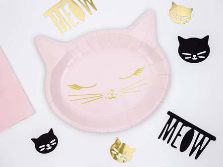 Paper Plates "Kitty" 22 x 20 cm. (1 pack / 6 pieces)