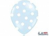 Balloons 30cm, Dots, Pastel Baby Blue, 6 pcs.