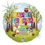 Happy Birthday Ballon Waldtiere 46 cm