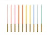 Smooth Birthday Candles, 14 cm, 10 pcs – Color Mix