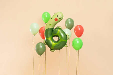 Foil balloon Number 6 - Turtle, 96 cm