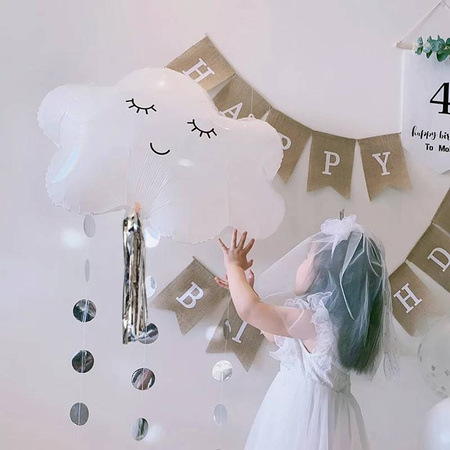 Folienballon White Cloud, 63 cm