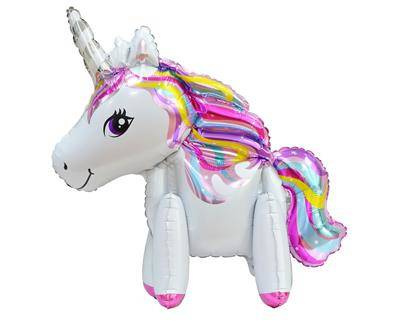 Foil balloon Folding unicorn 3D, 65cm