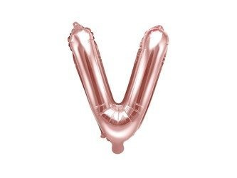 Foil balloon Letter V, 35cm, Rose Gold rose gold