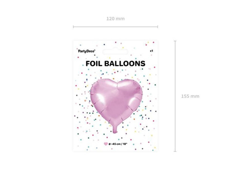 Foil balloon Heart Bright Pink 45cm