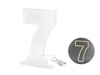 LED Neon Sign - Number „7”, White