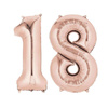 Foil balloons set of 18 digits Birthday Rose Gold rose gold, 86cm