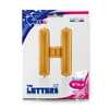 Foil balloon Letter H, 66cm, Gold