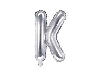 Folienballon Buchstabe K, 35cm, Silber