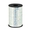 Plastic ribbon, holographic silver, 5mm / 225m