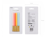 Smooth Birthday Candles, 14 cm, 10 pcs – Color Mix
