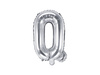 Foil balloon letter q, Ó 35cm, silver