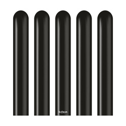 Latex Balloons Modelling 260M Standard Black Nozzle Up 115 cm, 50 pcs.