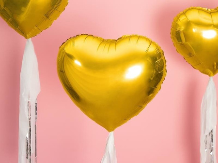 Foil balloon Heart, 45cm, Golden