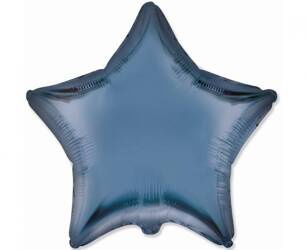 Folienballon Stern,  Dunkelblau, 45cm, Flexmetal