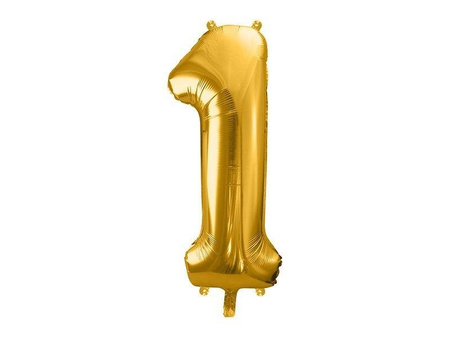 The number 1 Foil balloon, 86cm, gold