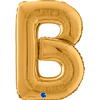 Foil balloon Letter B, 66cm, Gold