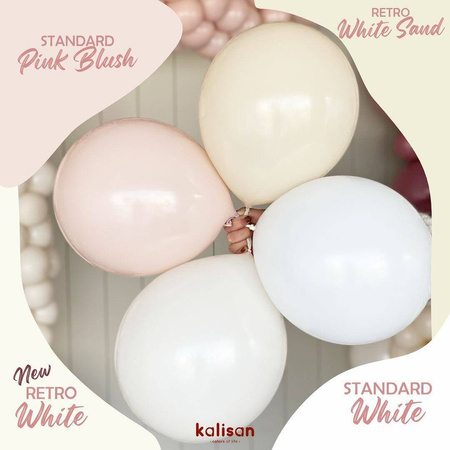 Latex Balloons Retro White, 45cm, 25 pcs.