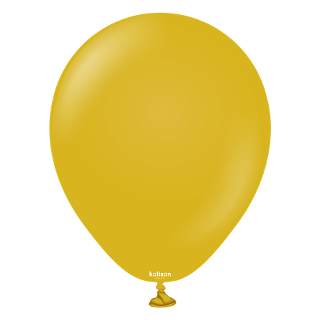 Latex Balloons Retro Mustard, 13cm, 100 pcs.