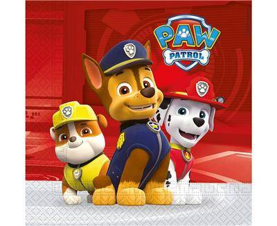 Paw PatrolPapierservietten, 33cm, 20Stück.