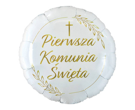 Pierwsza Komunia Święta Runder Folienballon (Ohren), 46 cm