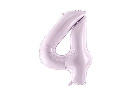 The number 4 Foil balloon, 72cm, lilac