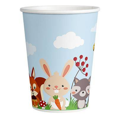 Paper cups Forest animals, 200 ml, 8 pcs.