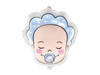 Folienballon, Baby, Junge, Blau, 40 x 45 cm