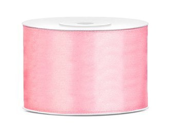 Satin ribbon, bright pink ribbon 50mm / 25m