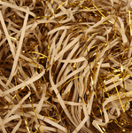Papier-Füllmaterial für Geschenke, Beige-Gold, 20g