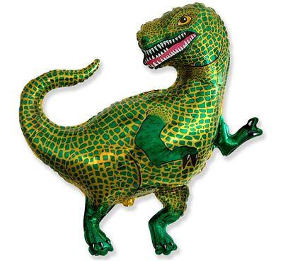 Foil balloon Green dinosaur, tyrannosaur 62cm