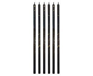 Geburtstagskerzen Schwarzes Gold, 16,5 cm, 6 Stück