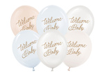 Latexballons, Welcome Baby, Pastellfarben, 30 cm, 6 Stk.