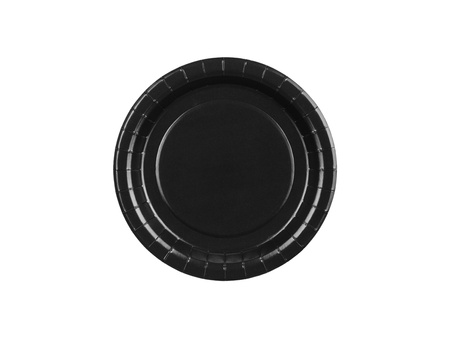 Paper plates Round Black 18cm 6 pcs