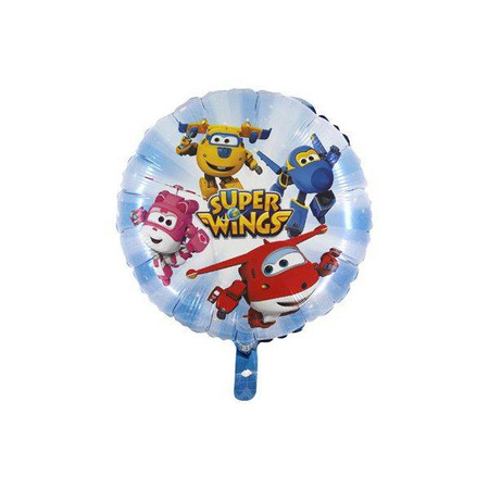 Foil balloon Super Wings Airplanes 46 cm Grabo Round