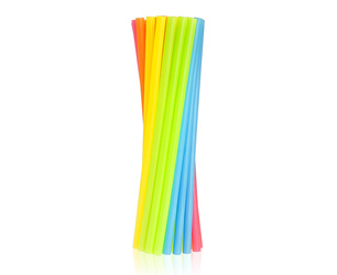 Reusable straws, mixed colors, 7.5x190 mm, 200 pcs