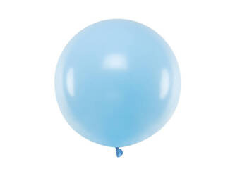 Runder Ballon, Pastel Baby Blue, 60 cm, 1 stk