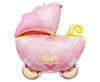 Foil Balloon Trolley, Baby Girl, Baby Shower - 60 cm