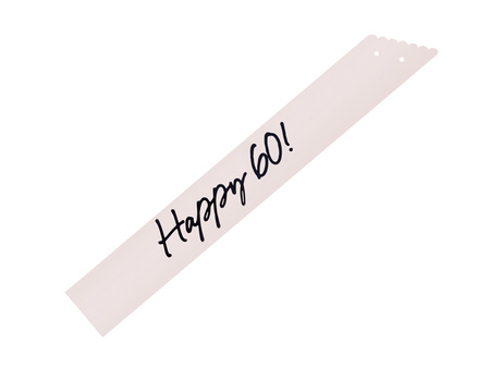 Happy 60 Sash – Cream, 76 cm