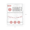 Banner Bachelorette evening, pink golden Rose Gold inscription 150 cm