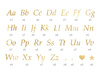 Aufkleber, Stiucker mit allen Buchstaben, Personalisierung, Gold