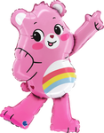 Folienballon Grabo, Rosa, CARE BEARS – CHEER BEAR, Glücksbärechis, 58x75 cm